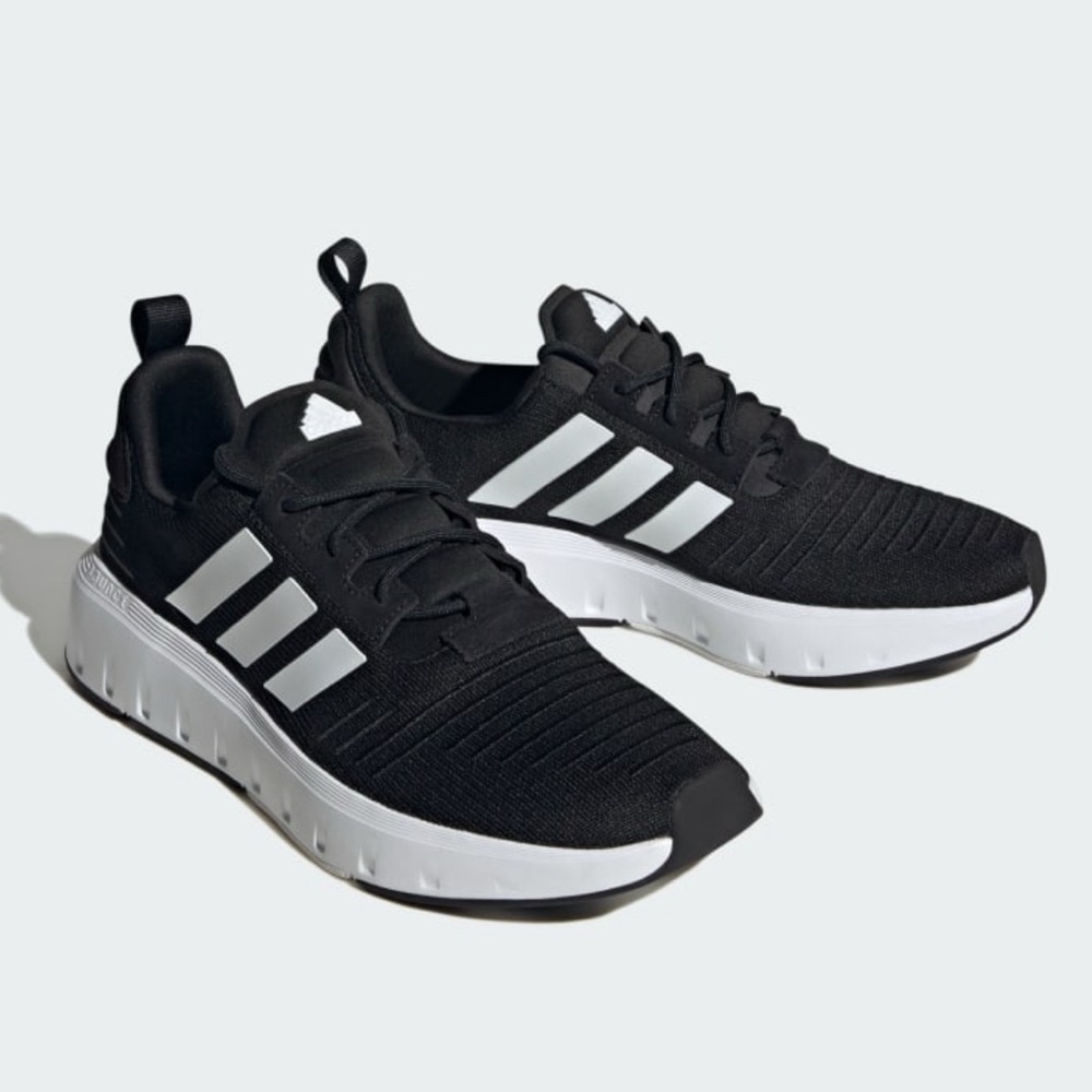 Adidas Men's Black and White Running Shoes